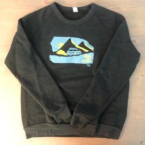 W's Medium Flylow Black Crewneck Sweatshirt